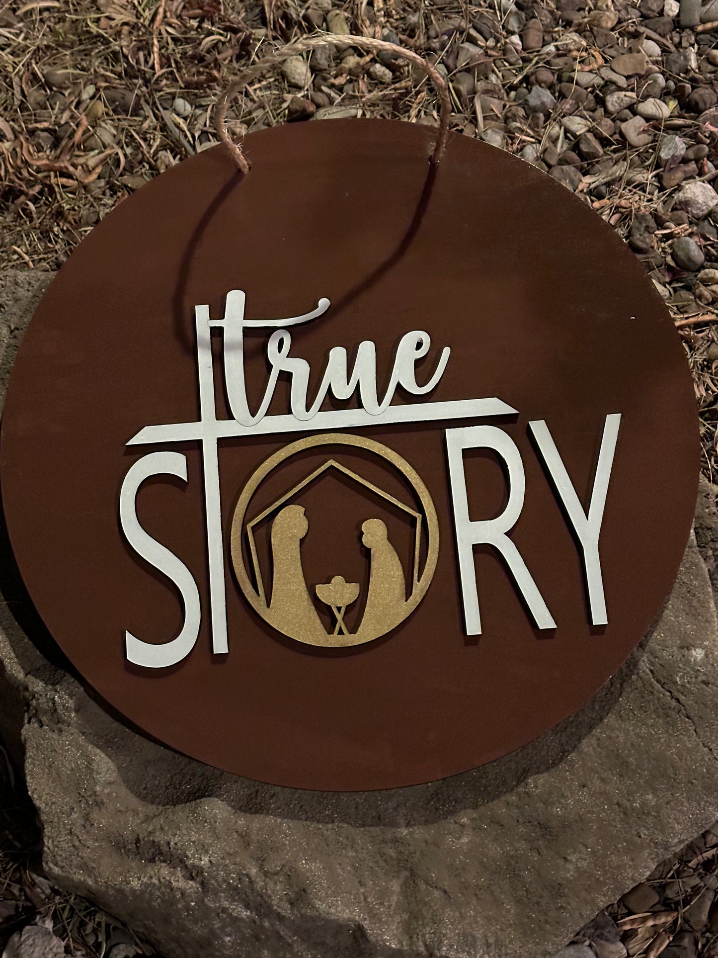 True Story Striped/Solid Sign