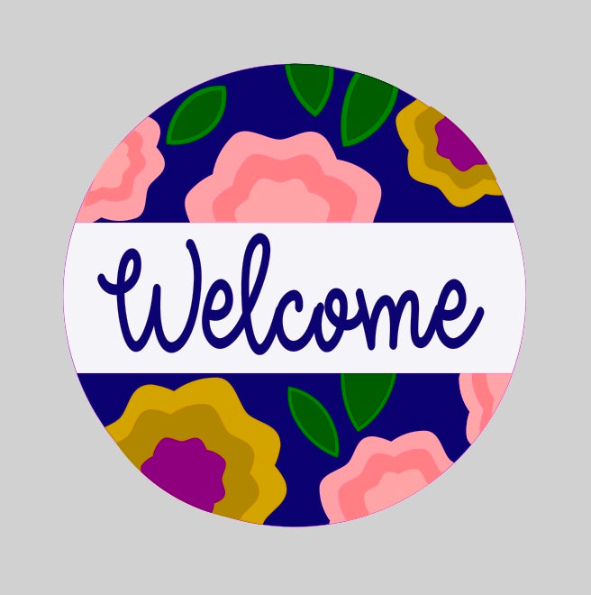 Floral Welcome Sign