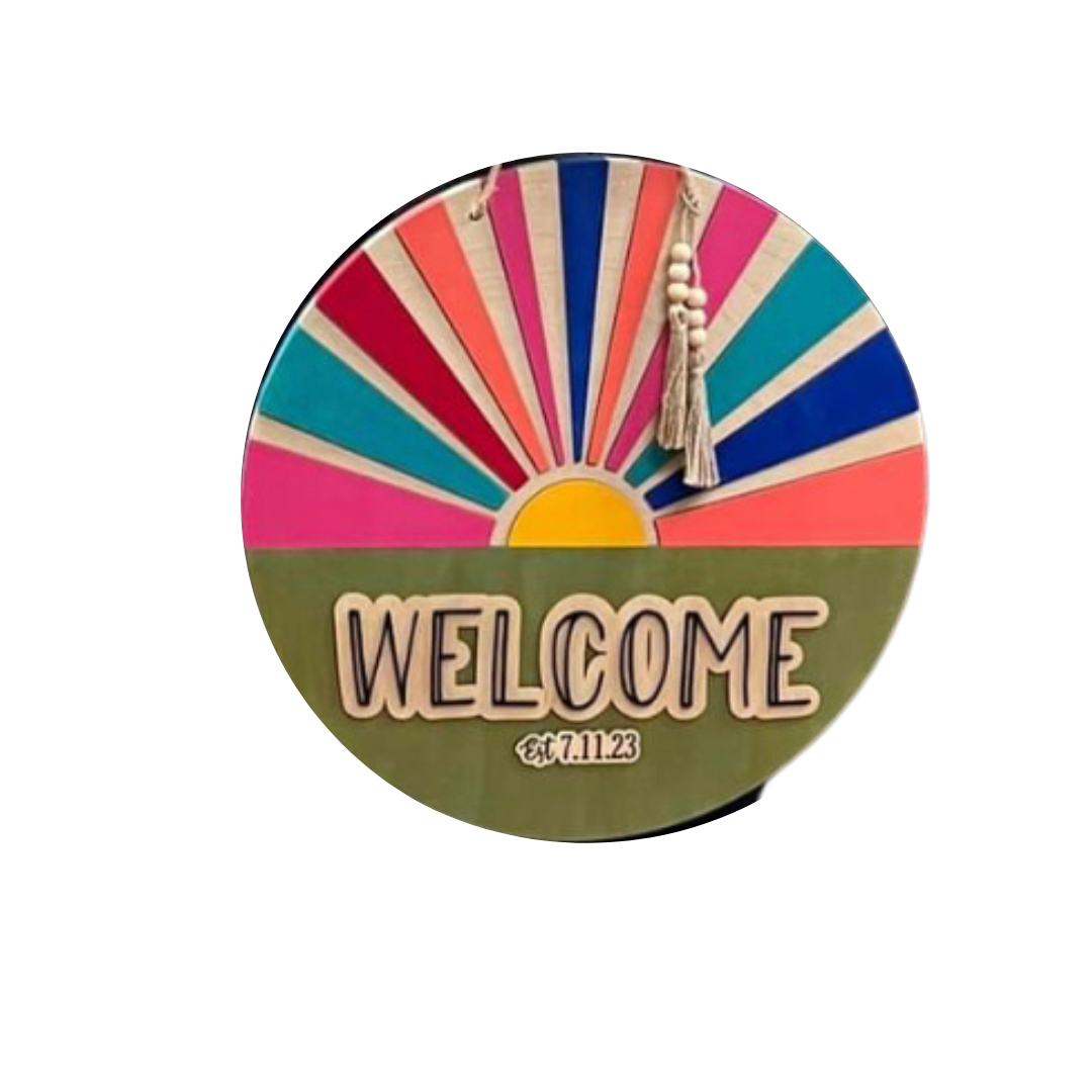 Rainbow Welcome Sign