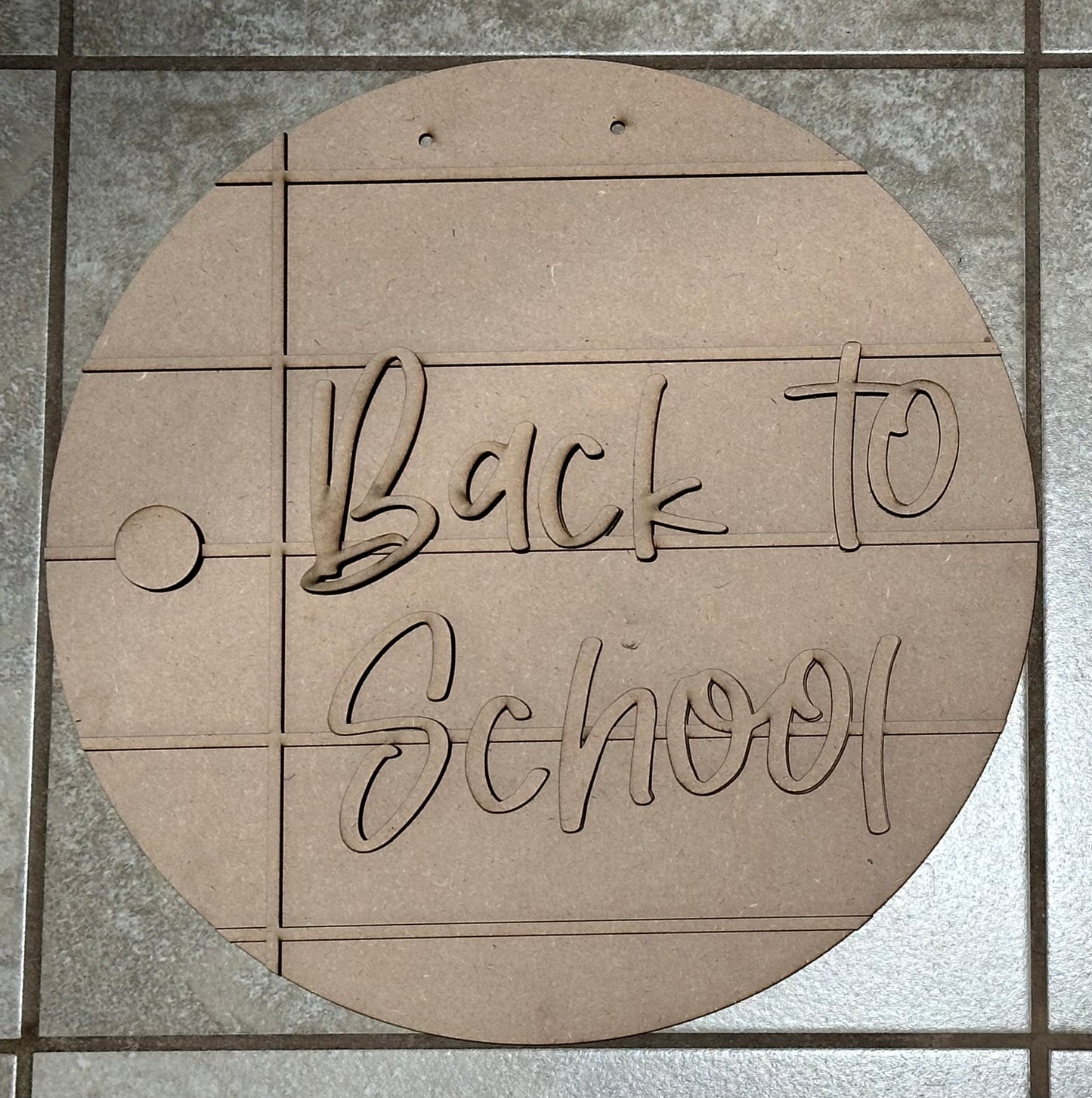 Notebook Paper Sign - Round