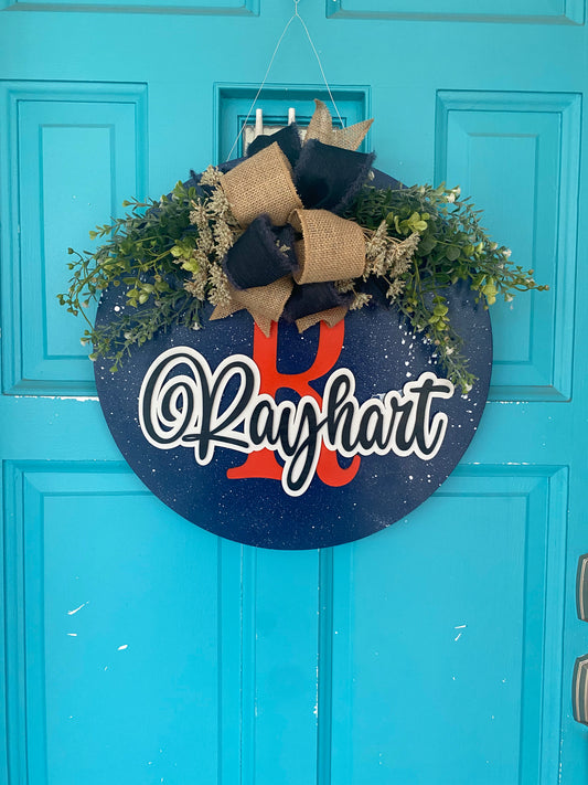 Last Name Welcome Sign