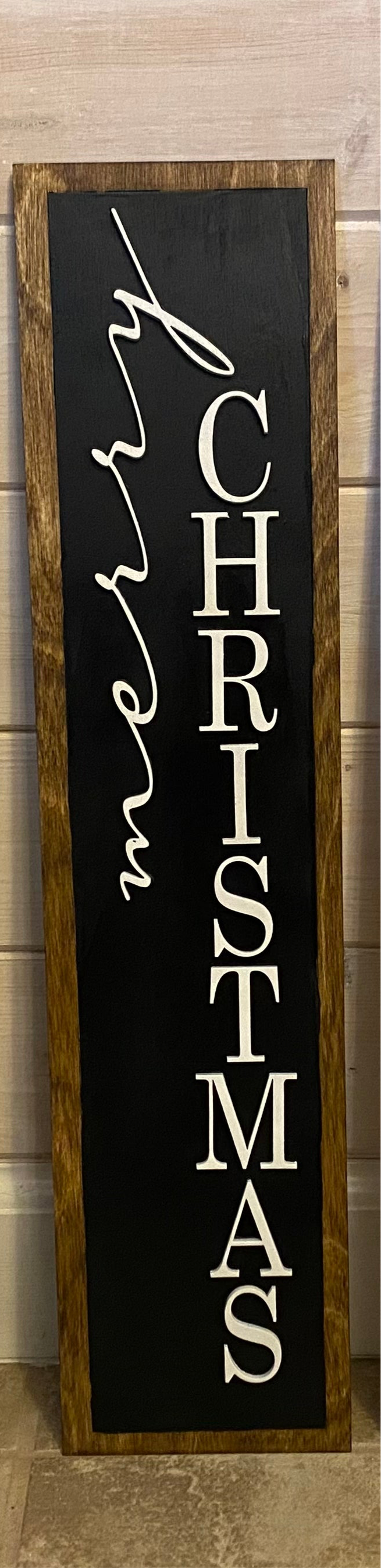 4 foot Merry Christmas Leaner