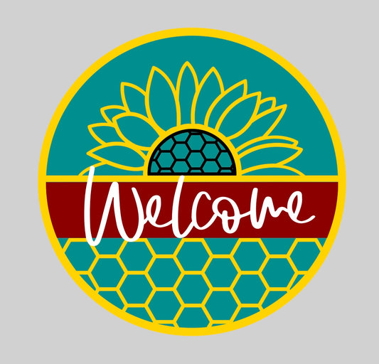 Sunflower Honeycomb Sign