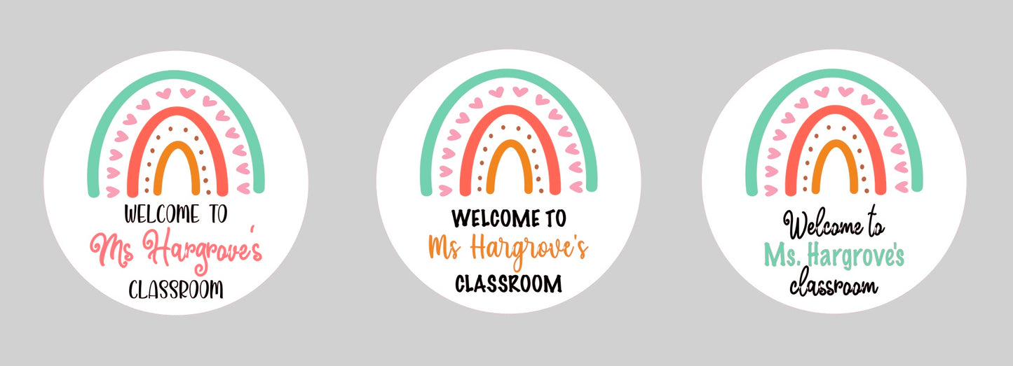Rainbow Classroom Sign