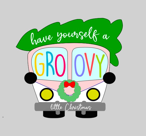 Groovy Christmas Van Sign