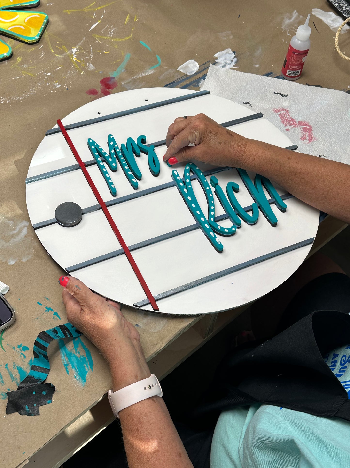 Notebook Paper Sign - Round