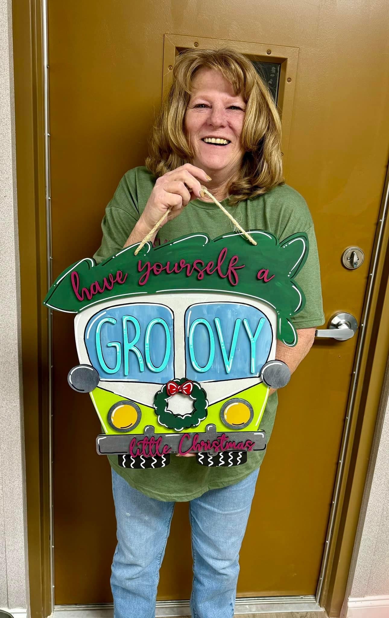 Groovy Christmas Van Sign