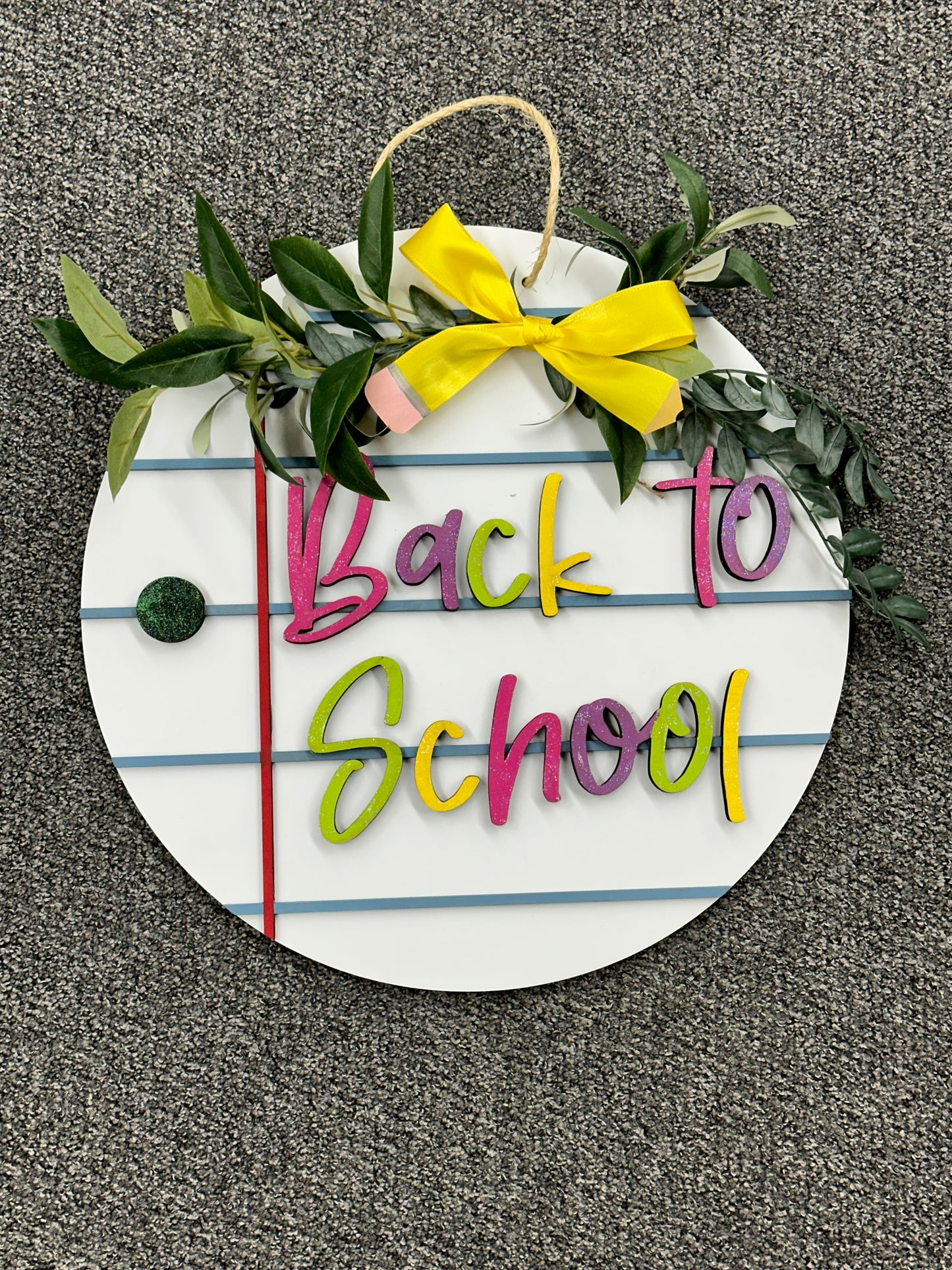 Notebook Paper Sign - Round