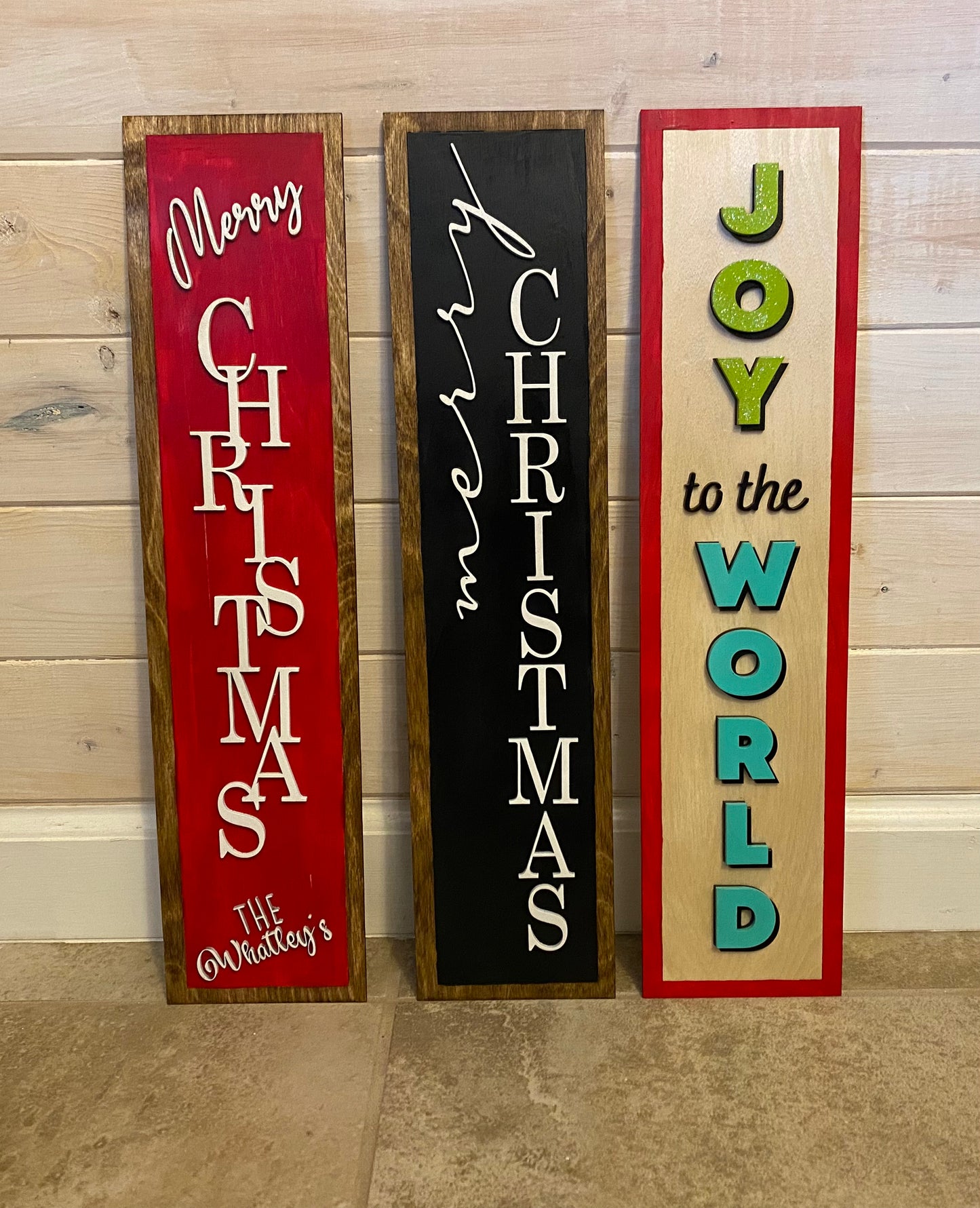 4 foot Merry Christmas Leaner