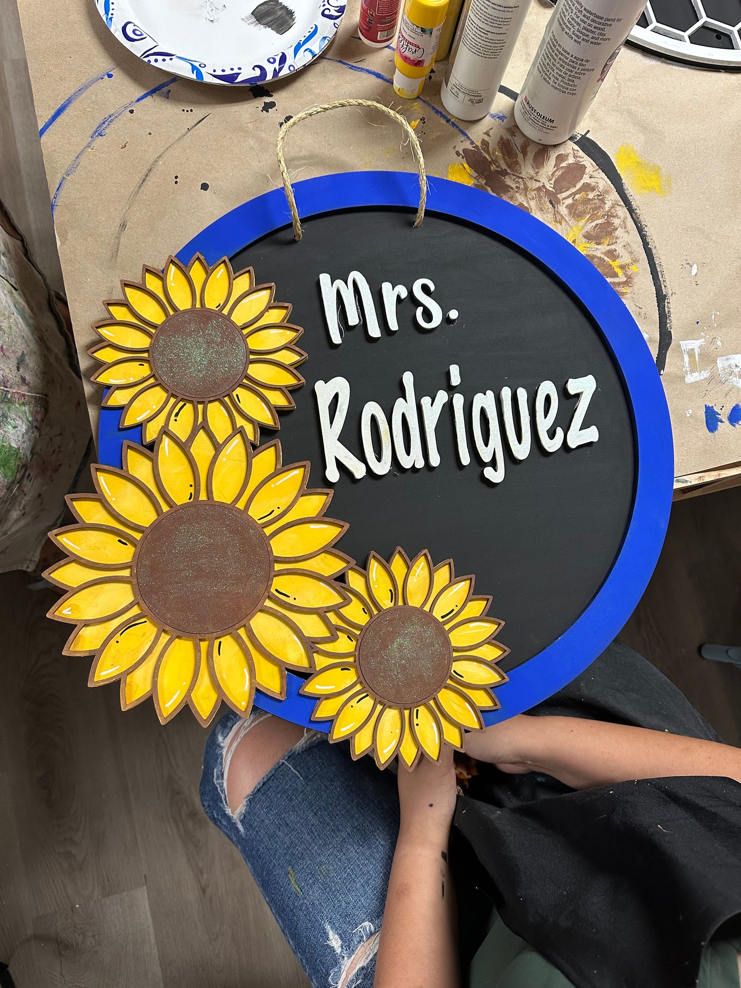 Sunflower Sign - Round