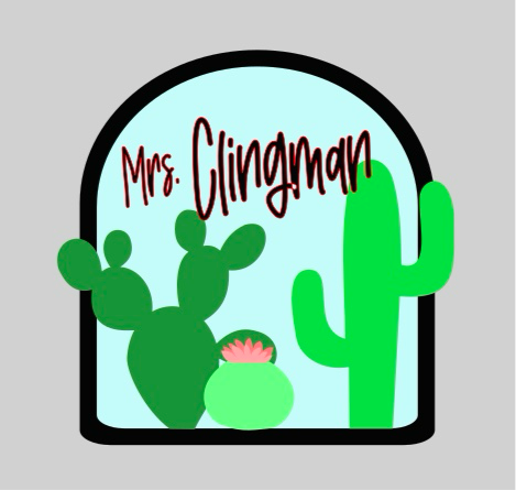 Cactus Window Sign