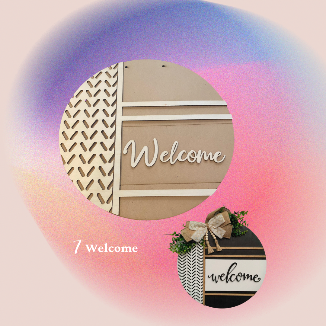 Monochromatic Welcome Sign