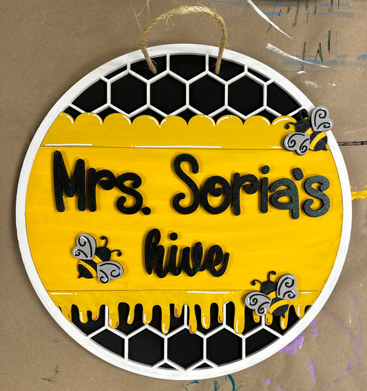 Bee Hive Classroom Sign