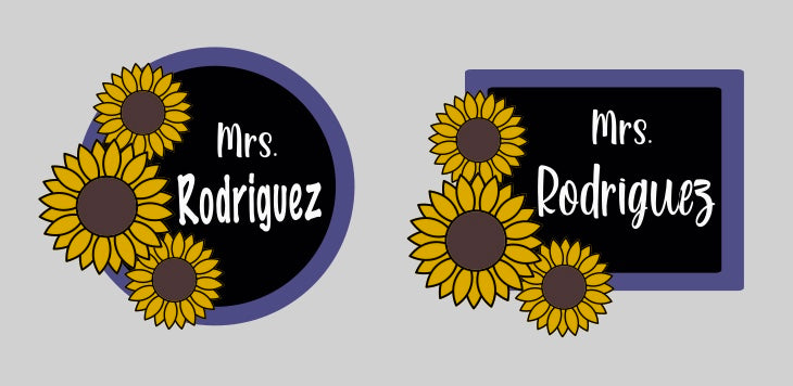 Sunflower Sign - Round