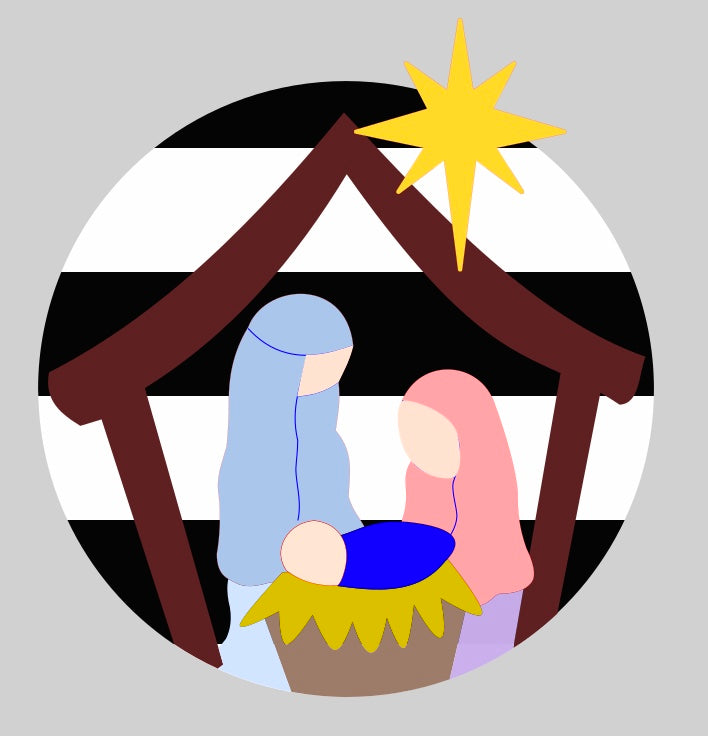 Nativity Stripe/Solid Sign