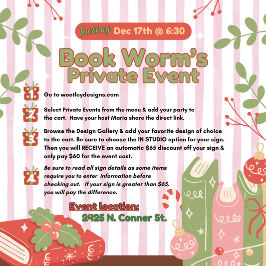 Dec 17 6:30 pm-8:30 pm Maria's Bookworm's PRIVATE Event