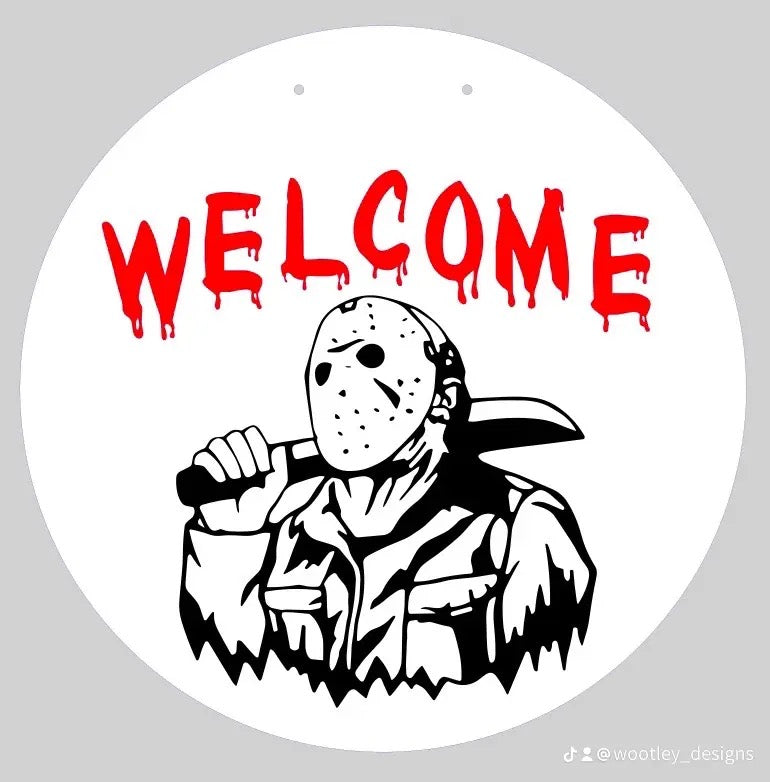 Jason Sign Jason Welcome Round sign – Wootley Designs