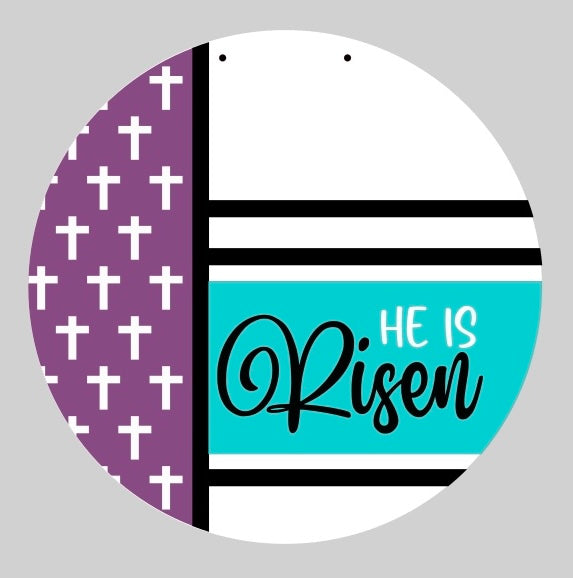 He is risen (crosses & stripes) see