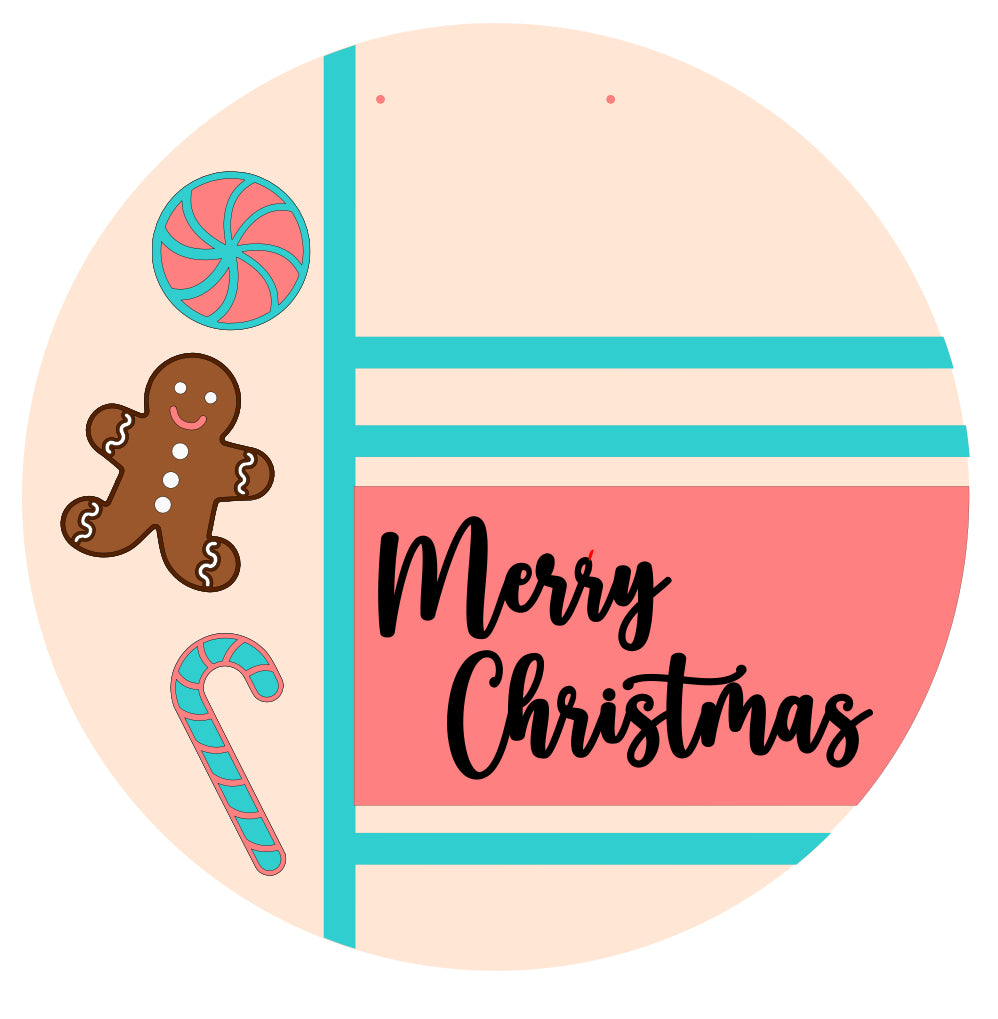 Merry Christmas Stripe Sign