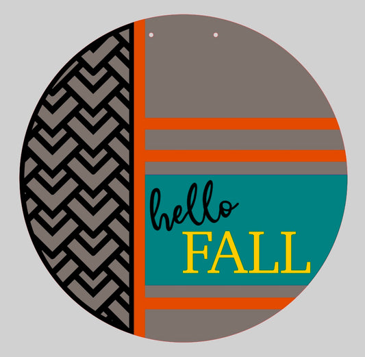 Hello Fall Overlay Sign