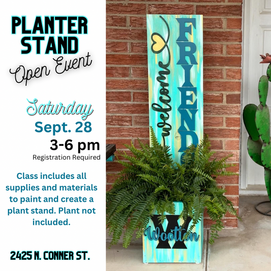 Sept 28 3pm-6pm Plant Stand Open Event