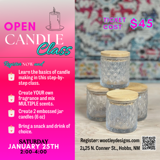 January 25th OPEN Candle Making Class