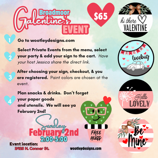 Feb 2nd 2:00 pm-5:00 pm BROADMOOR Galentine’s PRIVATE Event