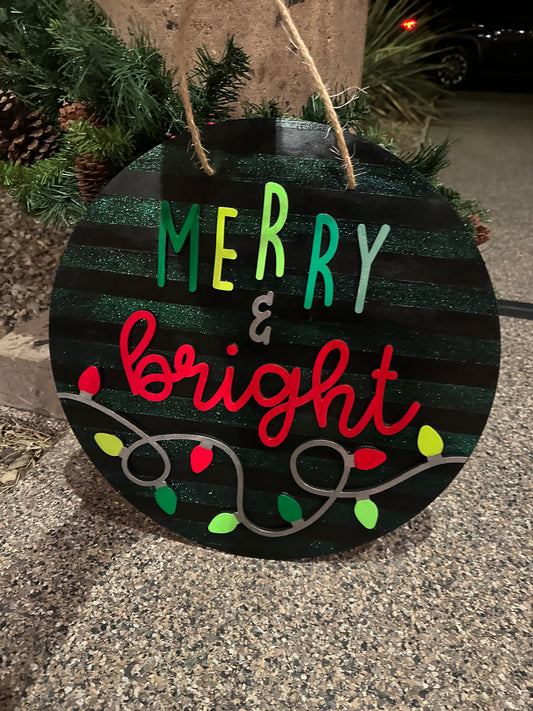 Merry & Bright Sign