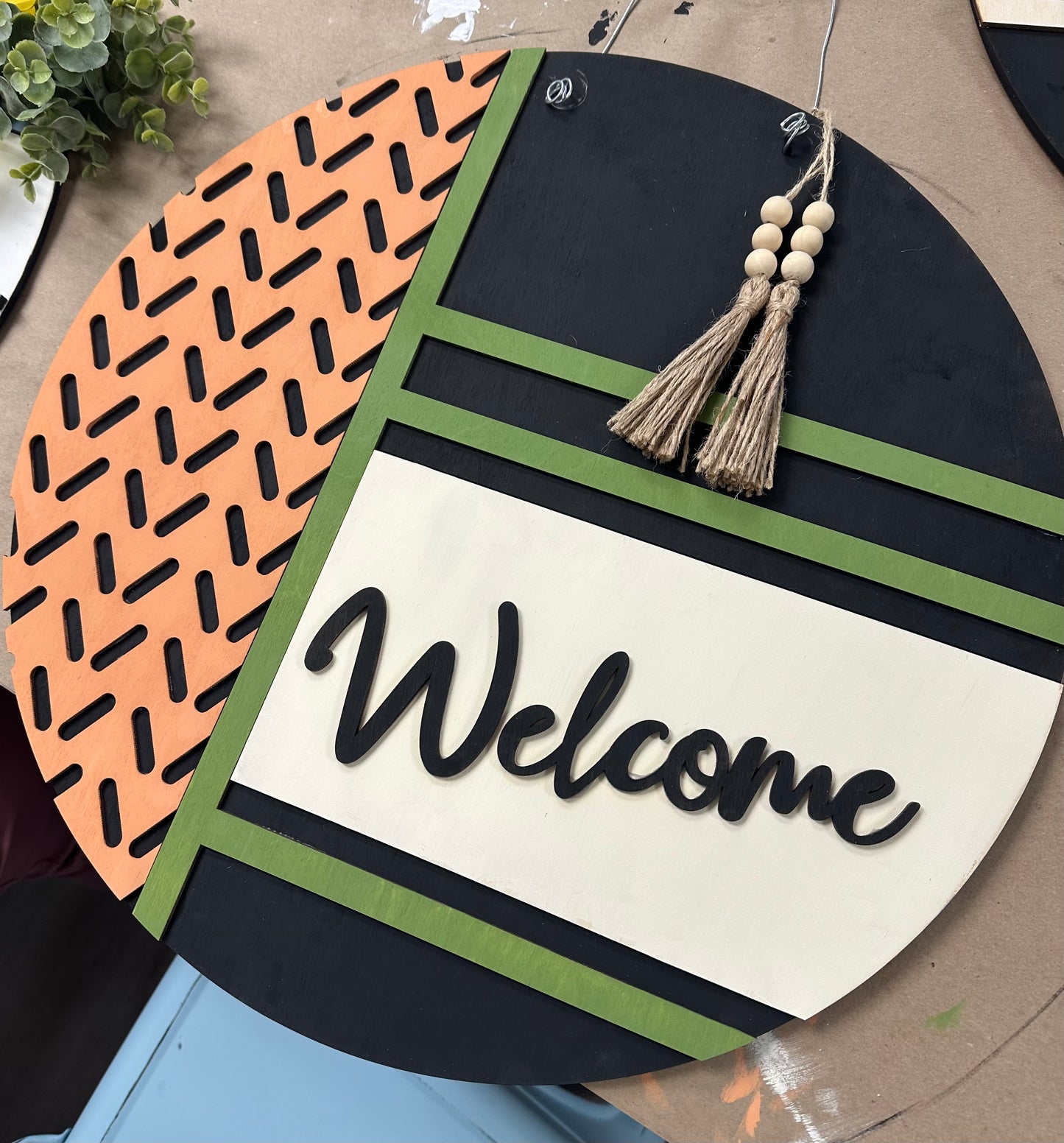 Monochromatic Welcome Sign