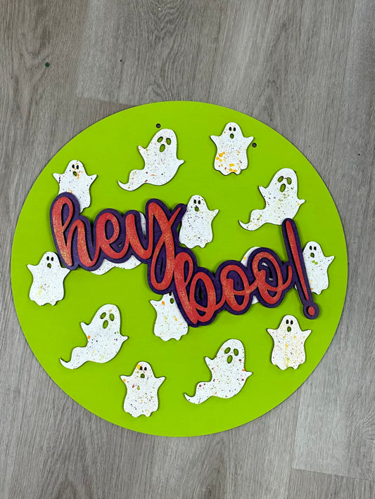 Hey Boo Ghosty sign